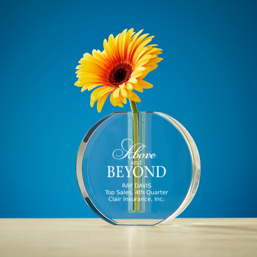 View larger image of Budding Praise Crystal Vase Award